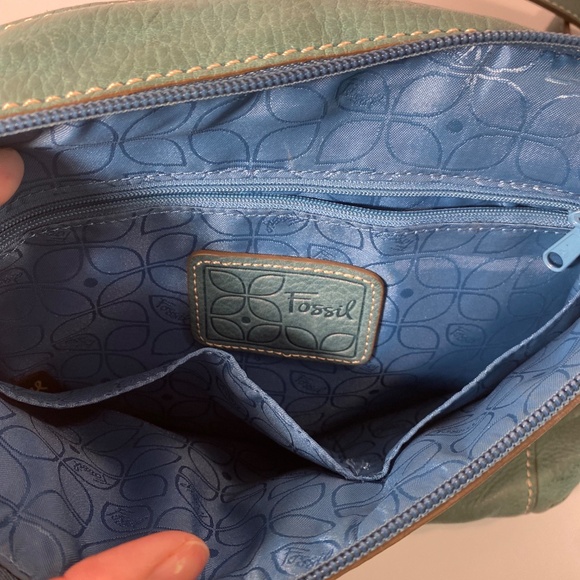 Teal Blue Leather Bag | Fossil - Picture 4 of 9